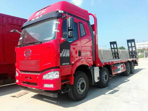 國六新款JK6解放前四后八平板運輸車